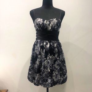 Flower print cocktail dress